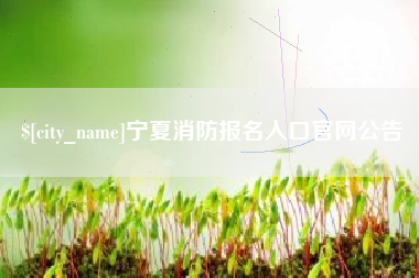 巨野宁夏消防报名入口官网公告