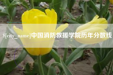 巨野中国消防救援学院历年分数线