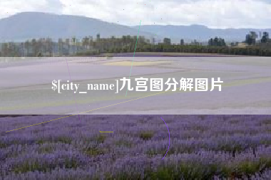 巨野九宫图分解图片