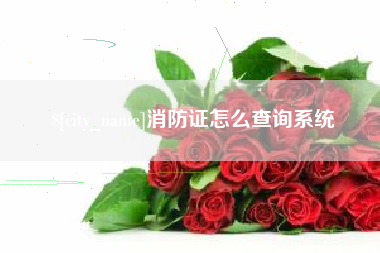 巨野消防证怎么查询系统