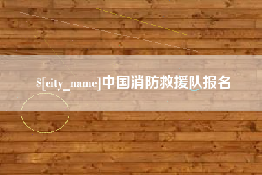 巨野中国消防救援队报名