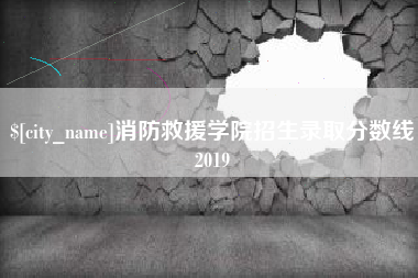 巨野消防救援学院招生录取分数线2019