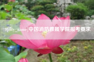 巨野中国消防救援学院报考要求