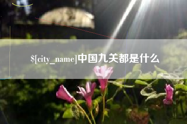 巨野中国九关都是什么