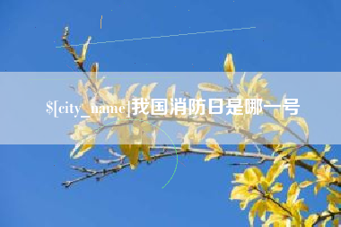 巨野我国消防日是哪一号