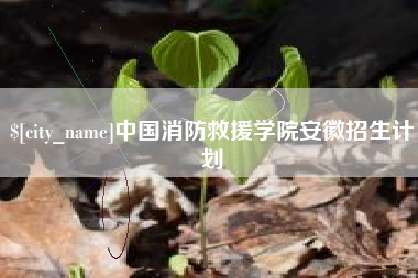 巨野中国消防救援学院安徽招生计划