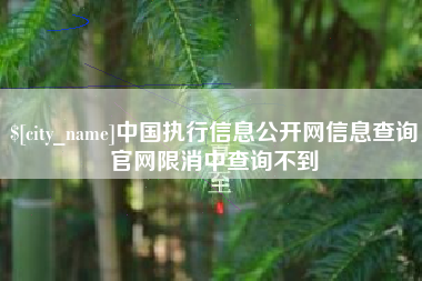 巨野中国执行信息公开网信息查询官网限消中查询不到