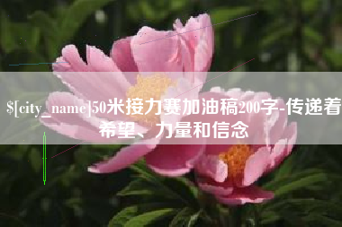 巨野50米接力赛加油稿200字-传递着希望、力量和信念
