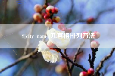 巨野九宫格排列方法