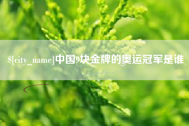 巨野中国9块金牌的奥运冠军是谁
