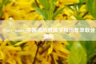 巨野中国消防救援学院历年录取分数线
