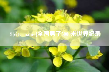 巨野全国男子5000米世界纪录