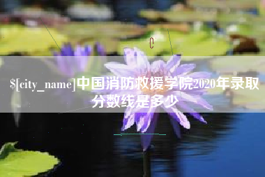 巨野中国消防救援学院2020年录取分数线是多少
