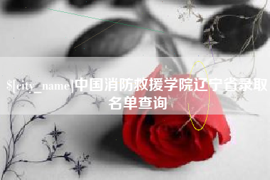 巨野中国消防救援学院辽宁省录取名单查询