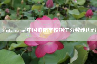 巨野中国消防学校招生分数线代码