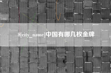 巨野中国有哪几枚金牌