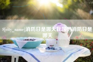 巨野消防日是哪天我国的消防日是哪天