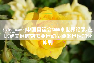 巨野中国奥运会5000米世界纪录-在比赛关键时刻需要运动员能够迅速加速冲刺