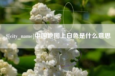巨野中国地图上白色是什么意思