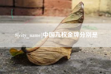 巨野中国九枚金牌分别是