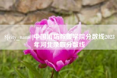 巨野中国消防救援学院分数线2023年河北录取分数线