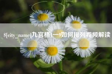 巨野九宫格1一9如何排列视频解读