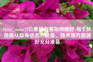 巨野5公里接力赛如何跑好-每个队员需从自身状态、装备、技术等方面做好充分准备