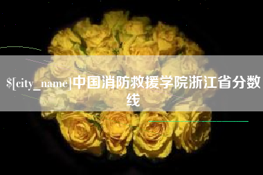 巨野中国消防救援学院浙江省分数线