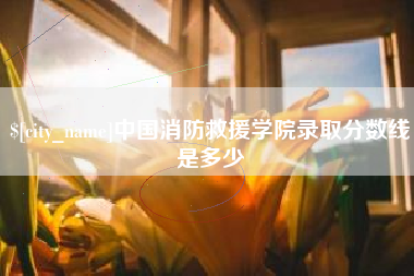 巨野中国消防救援学院录取分数线是多少