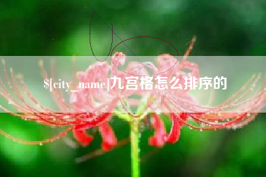巨野九宫格怎么排序的
