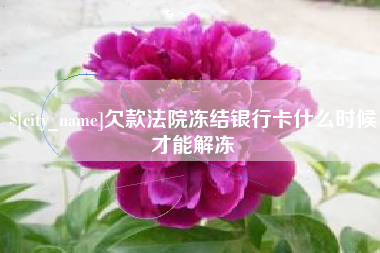巨野欠款法院冻结银行卡什么时候才能解冻