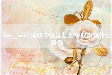 巨野消防中控证怎么考取需要什么条件