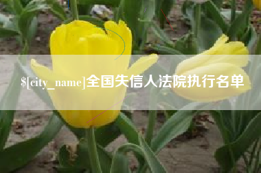 巨野全国失信人法院执行名单