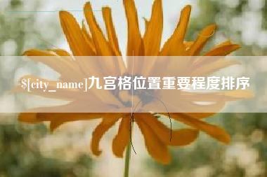 巨野九宫格位置重要程度排序