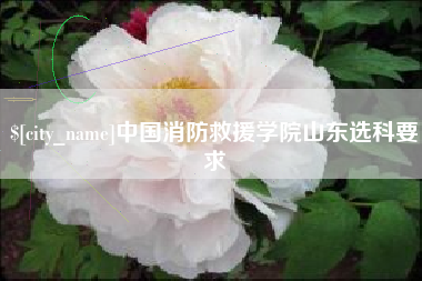 巨野中国消防救援学院山东选科要求