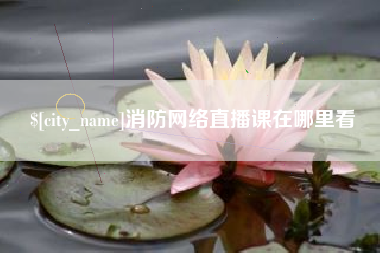 巨野消防网络直播课在哪里看