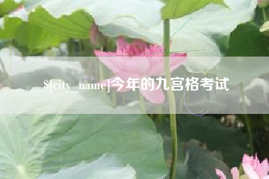 巨野今年的九宫格考试