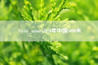 巨野2020年中国5000米